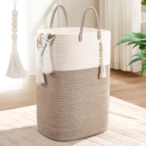 Wenmer Woven Laundry Basket with Beads Tassel