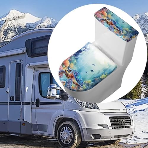 Sea Turtle Toilet Seat Cover and Tank Lid Cover 2 Set