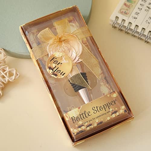 15 pcs Rose Wine Stoppers Wedding Favors
