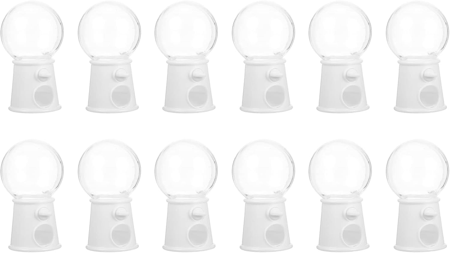 Unomor 12Pcs Mini Gumball Machines Candy Dispenser for Weddings and Parties