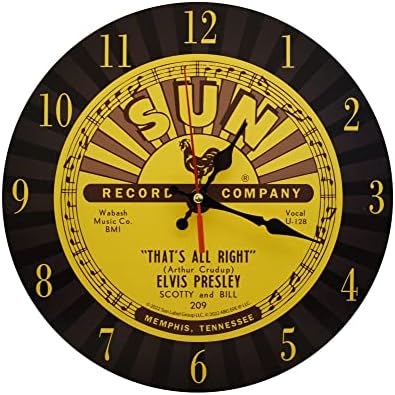 Sun Records Elvis Presley Wall Clock