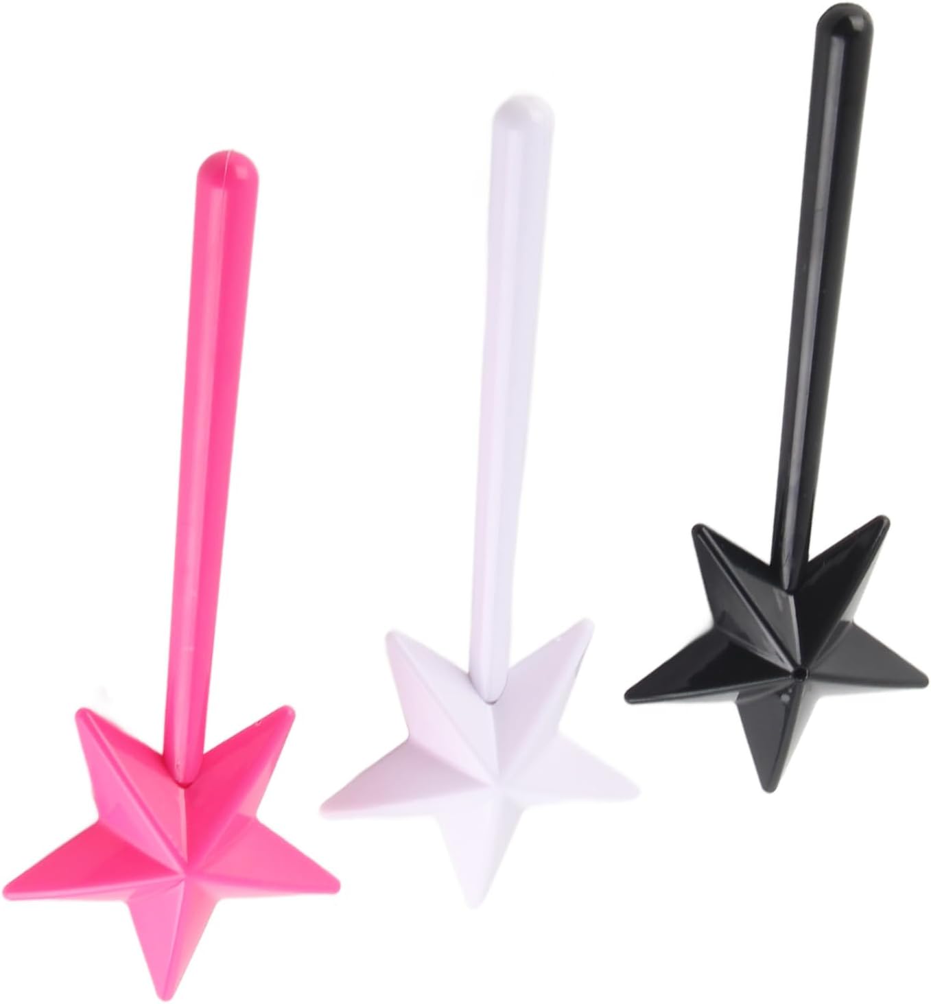 3 Piece Wand Salt and Pepper Shaker Set Black and White