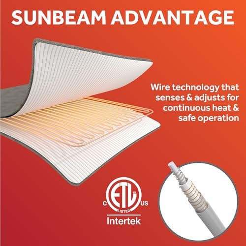 Sunbeam Heated Mattress Pad with 12 Heat Settings