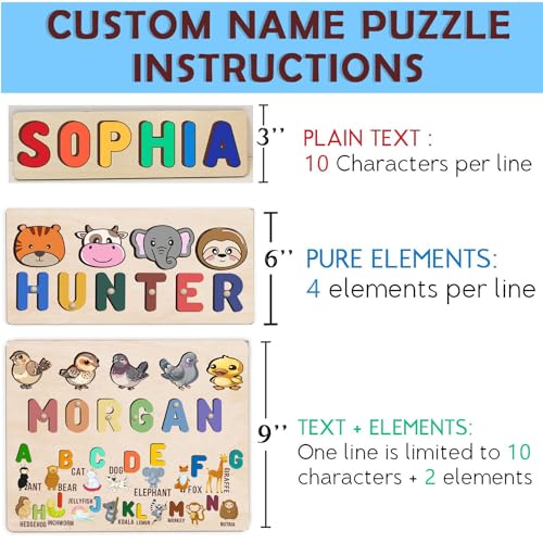 Personalized Wooden Name Puzzle for Kids 1