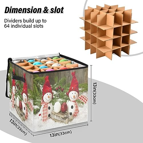Christmas Snowman Candle Storage Box with Zipper