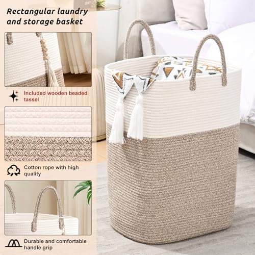 Wenmer Woven Laundry Basket with Beads Tassel