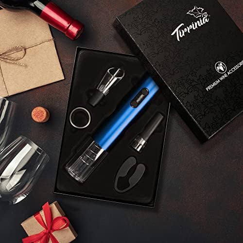 Tirrinia Electric Wine Opener Set with Aerator and Foil Cutter Blue
