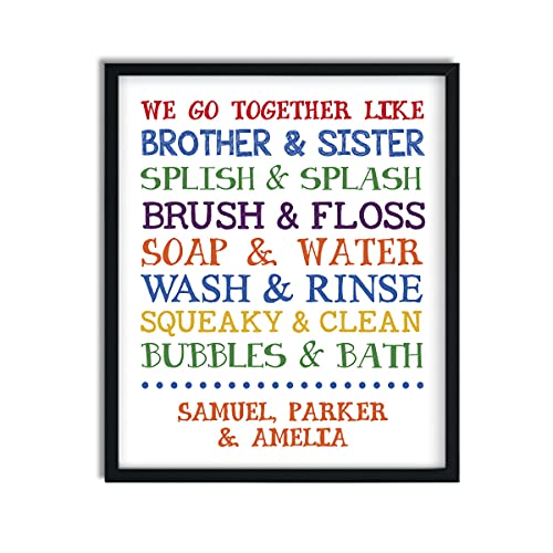 Personalized Children Bathroom Art Print Gender Neutral Decor