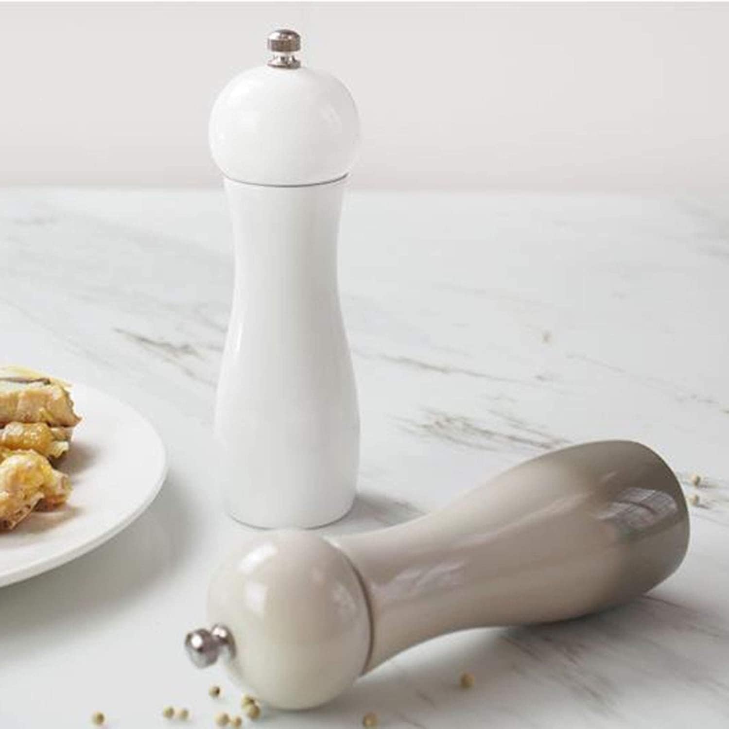 Salt and Pepper Grinder Set with Adjustable Ceramic Mill