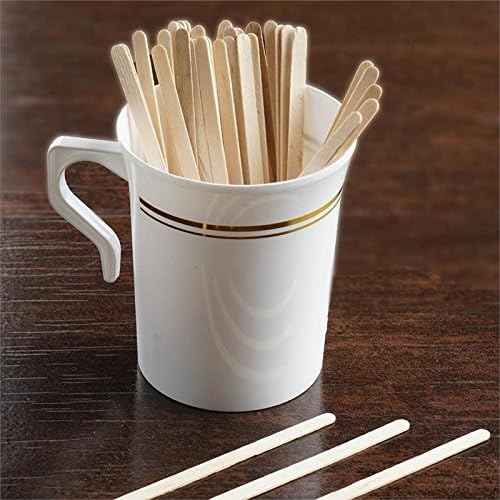 2000 pcs 45 Inch Natural Brown Birch Wooden Coffee Stirrers for Events