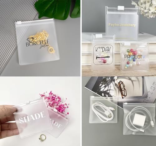 Custom Frosted Jewelry Zipper Bags with Logo