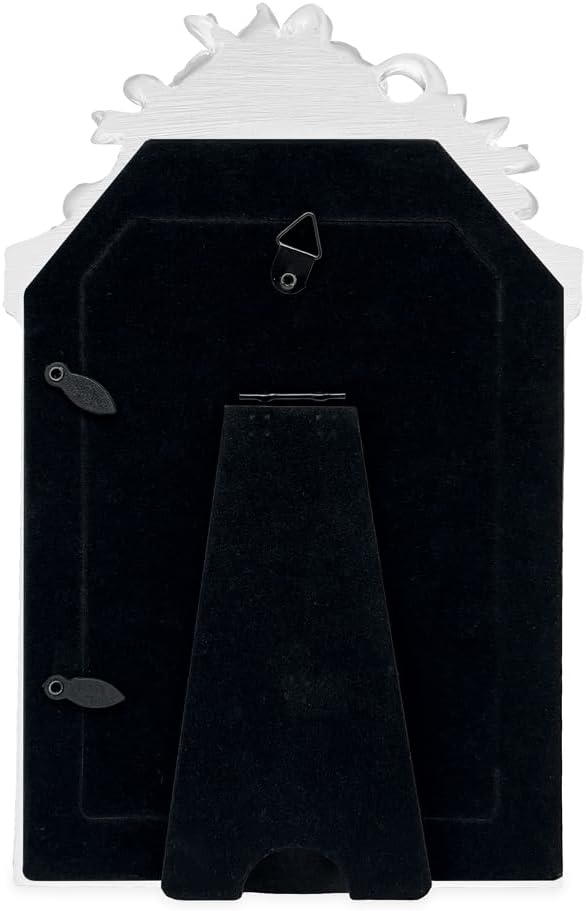 Laura Ashley 4x6 White Rosette Crown Picture Frame With Easel Hook