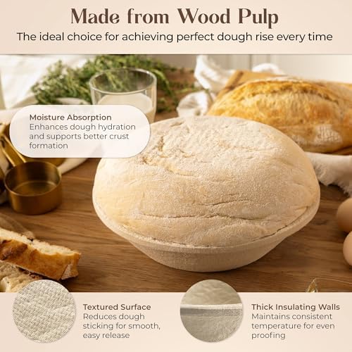 13 Inch Oval Wood Pulp Banneton Proofing Basket - 15LB Capacity