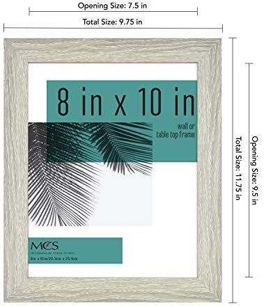 MCS Studio Gallery 8x10 Picture Frame Gray Woodgrain 4-Pack