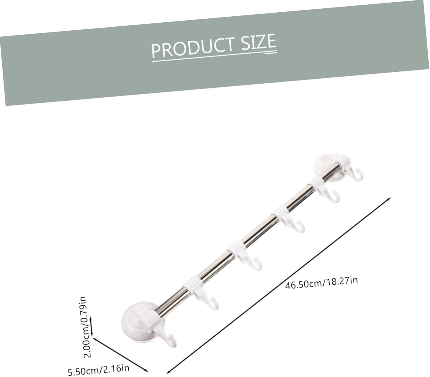 Adjustable Suction Cup Towel Bar Hooks for Wall Mount