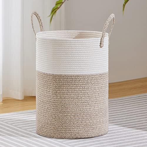 VIPOSCO Large Laundry Hamper with Woven Rope Design