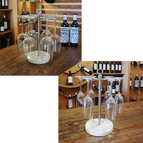 GZILA Countertop Wine Glass Holder with 12 Slots and Marble Base