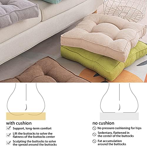 Soft Durable Chair Cushion with Ties Set of 2