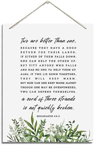 Ecclesiastes 49-12 Wall Art Sign - Inspirational Wood Decor