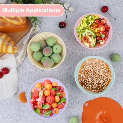 16 Pcs Mini Silicone Bread Proofing Baskets with Lids