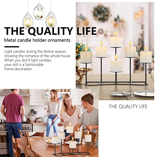 Smtyle 6 Candle Candelabra Holder Mantle Decor