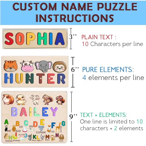 Personalized Wooden Name Puzzle For Kids