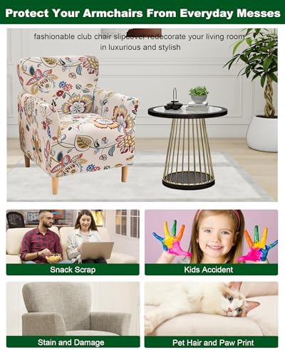 CRFATOP Stretchable Armchair Slipcover with Arms