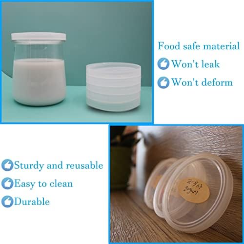 Clear Plastic Yogurt Jar Lids - 28 Pack for Oui Jars