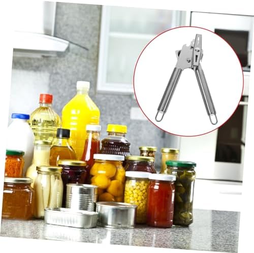 SHOWERORO Manual Can Opener With Lid Lifter Silver