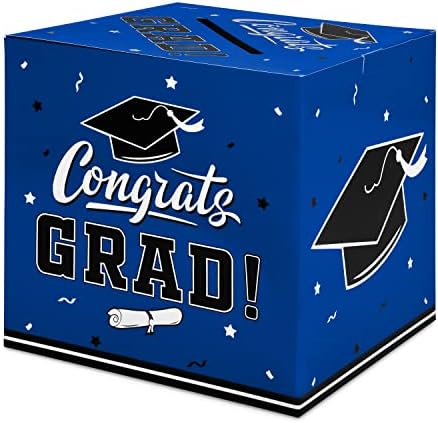 Gatherfun Graduation Decorations Card Box Blue