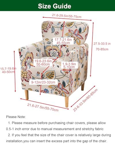 CRFATOP Stretchable Armchair Slipcover with Arms