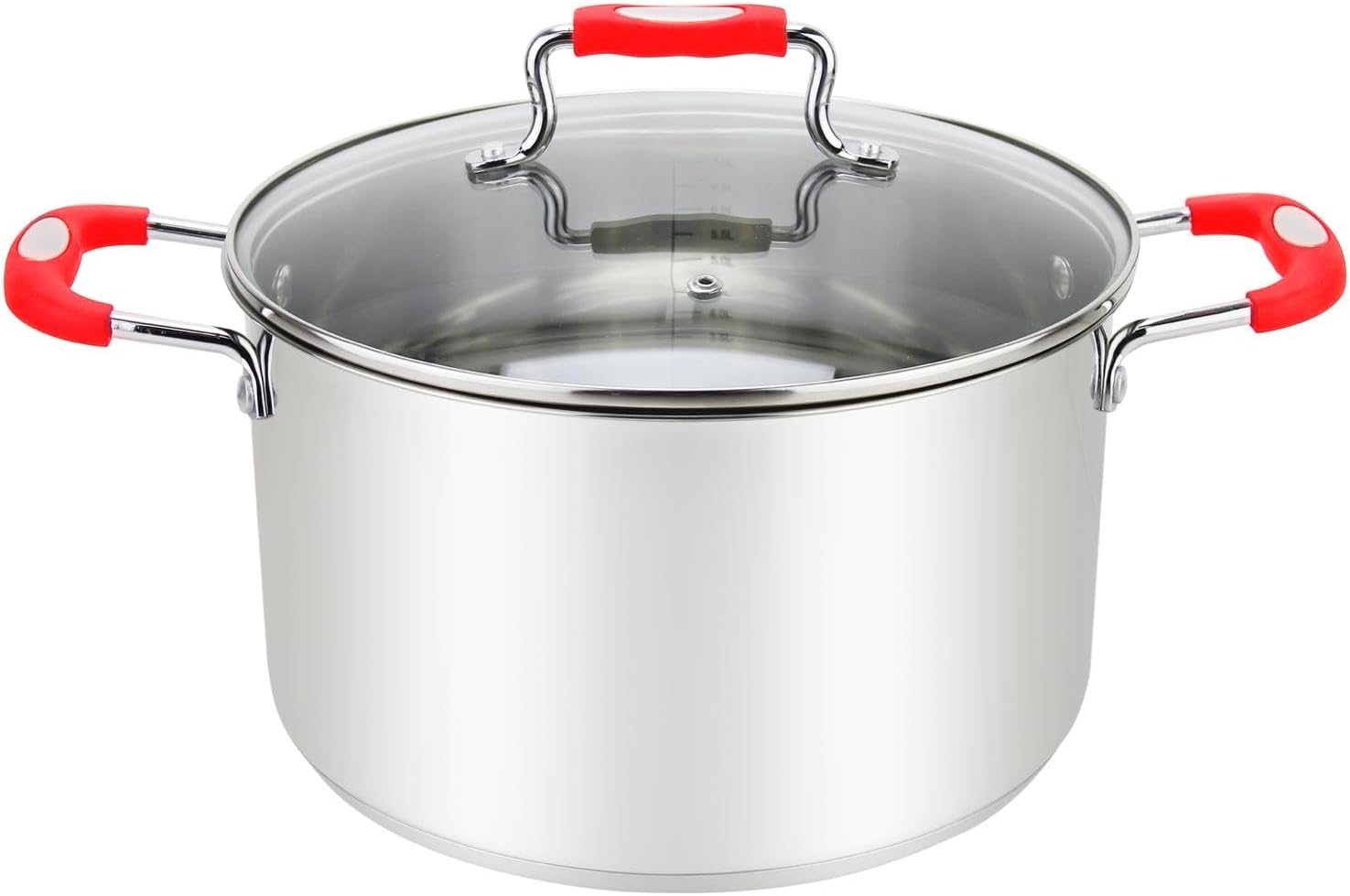 Millvado 84 Qt Stainless Steel Stockpot with Glass Lid and Steam Hole
