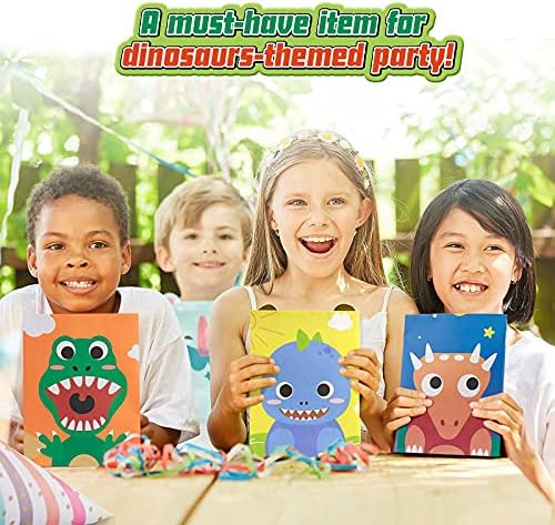 Mocoosy 24Pcs Dinosaur Party Favor Bags for Kids