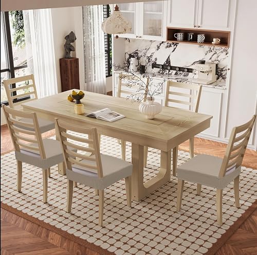 Smiry Waterproof Dining Chair Covers Set of 4 Taupe