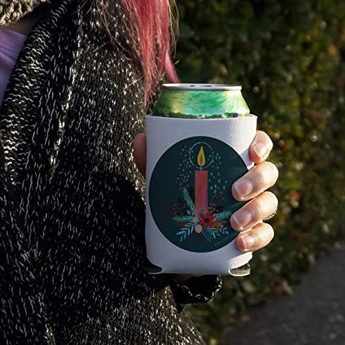 Christmas Candle Can Cooler - Collapsible Insulated Holder
