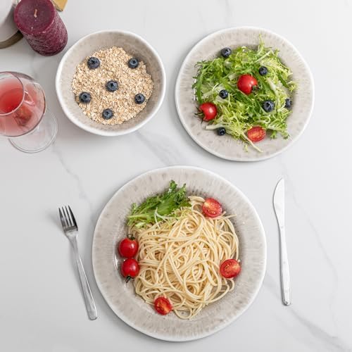 ZAROCRUS 12 Piece Melamine Dinnerware Set for 4