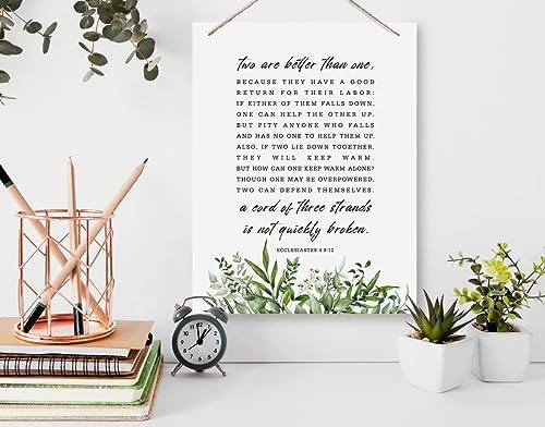 Ecclesiastes 49-12 Wall Art Sign - Inspirational Wood Decor
