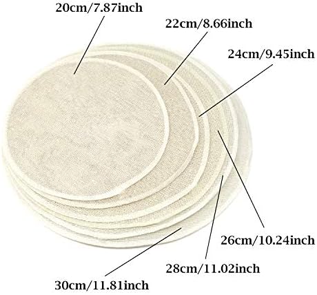 Honbay 12 Pcs Pure Cotton Round Steamer Liners
