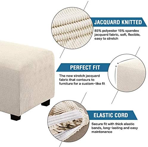 HVERSAILTEX Stool Cover Slipcover for Ottomans