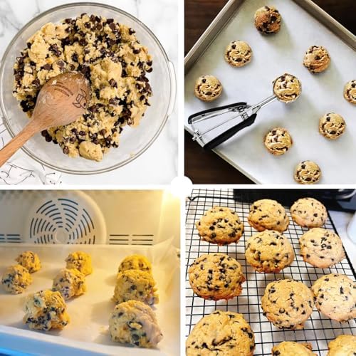Cookie Scoop Set of 3 with Black Handles