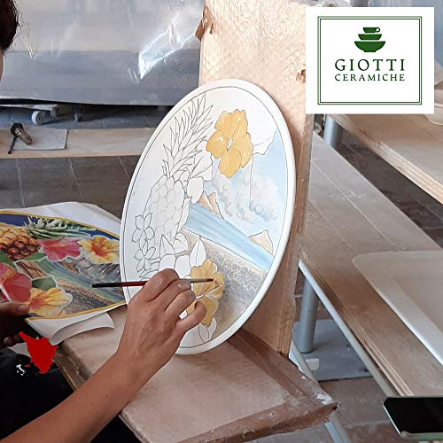 Italian Ceramic Pomegranate Wall Decor - Hand Painted Kitchen Accents