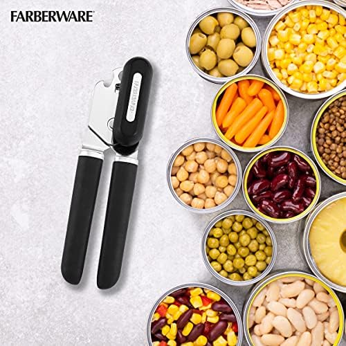 Farberware Pro Soft Knob Can Opener and Bottle Opener Black