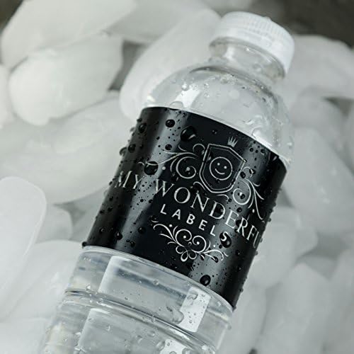 DesignThatSign Casino Theme Water Bottle Labels - 100 Labels 8x2 Inches