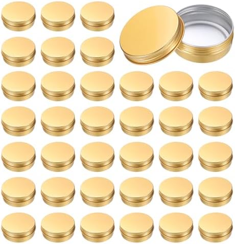 Uxcell 2 Oz Aluminum Tin Cans 48 Pcs Gold Set