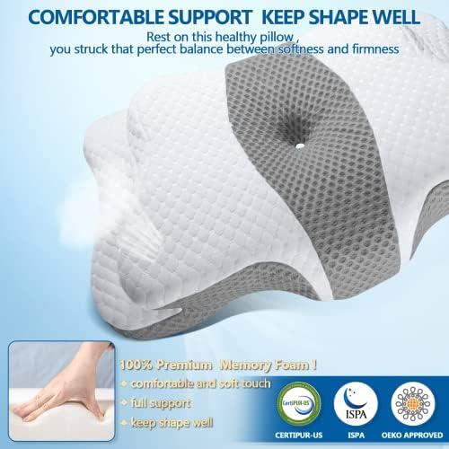 CHxxy Memory Foam Neck Pillow for Pain Relief