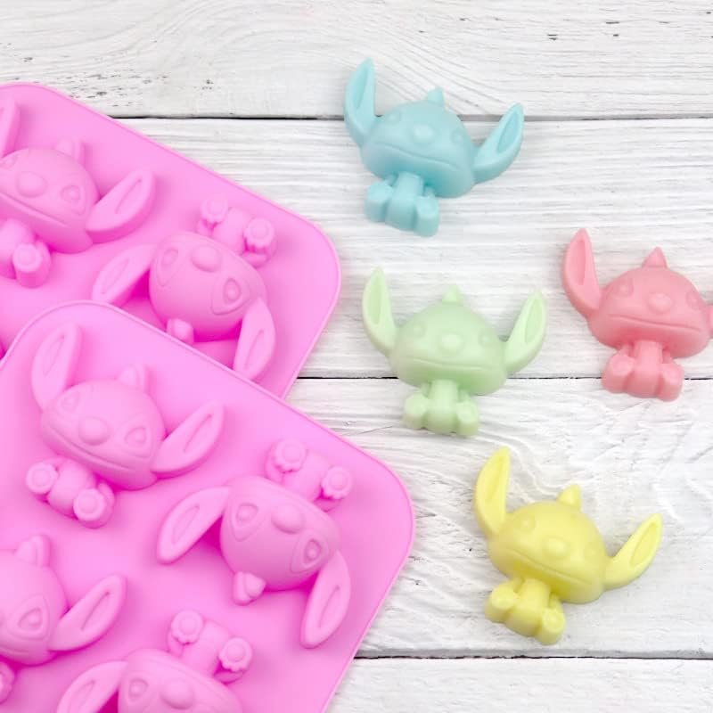Guratapa 4 Cavity Star Silicone Mold for Fondant Candy Making