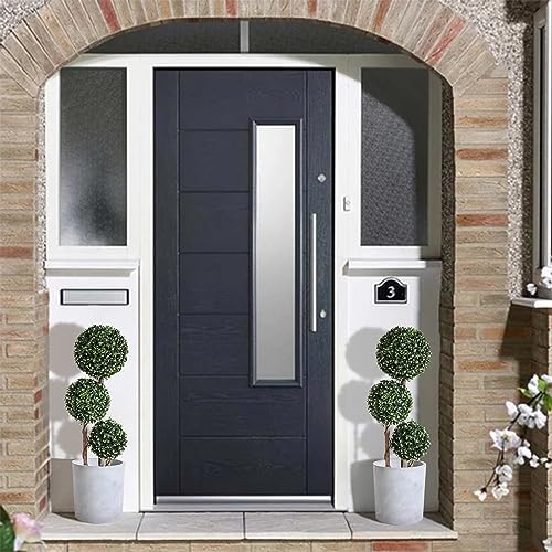 Momoplant 2 Pack 35 Inch Artificial Triple Topiary Ball White