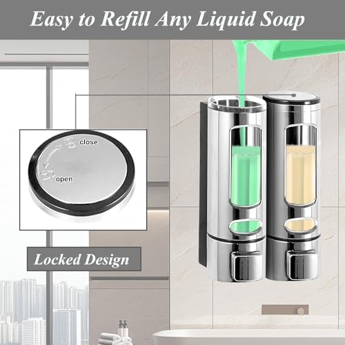 Single Wall Mounted Hand Soap Dispenser 400ml Silver