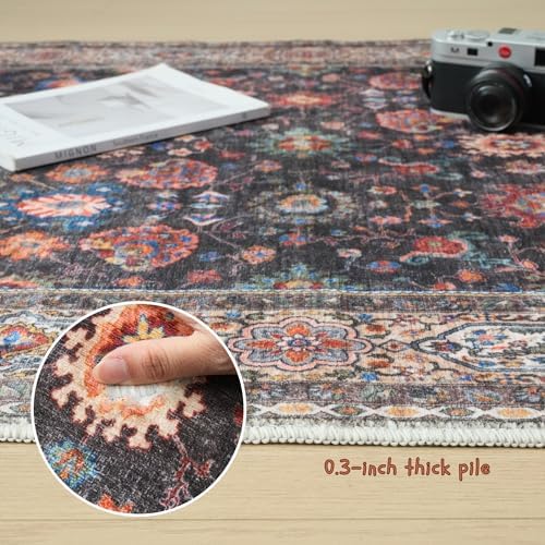 Dark Espresso Runner Rug for Hallway Kitchen Non Slip 26x8
