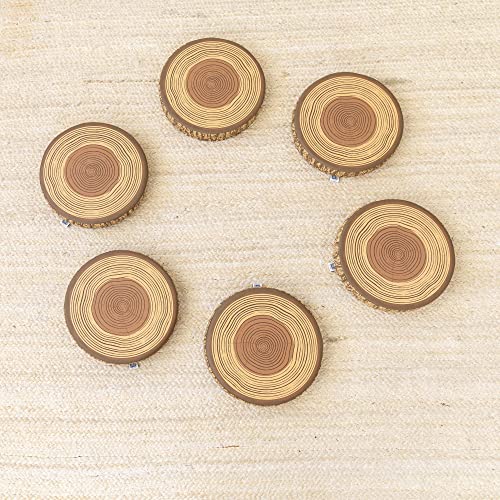 ECR4Kids Tree Floor Cushions 6-Pack Chocolate